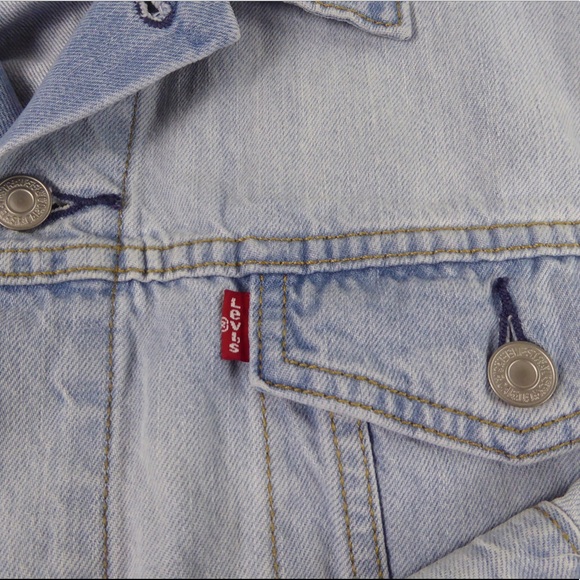 Levi’s Cotton Denim Trucker Jean Jacket NWT Light Blue Wash - Picture 4 of 10